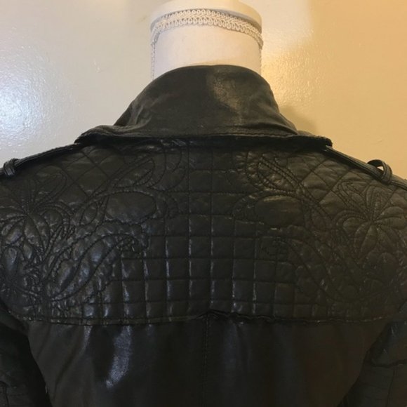 Muubaa Minsk Leather Quilted Biker Jacket 2 - Picture 9 of 13